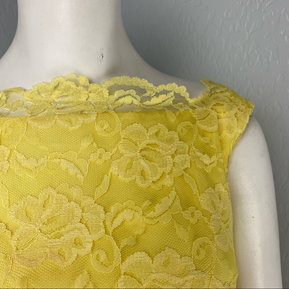 Vintage Yellow Lace Lilli Diamond Dress & Coat Set - Picture 7 of 10